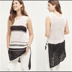 Anthropologie “Left Of Center” Striped Shadow Light Tunic (Medium)